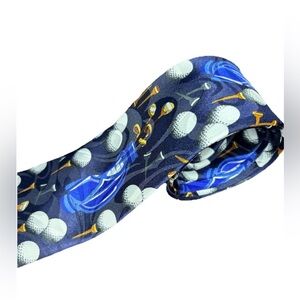 Steven Harris Hand Made Men's Necktie Tie Polyester Jacquard Golf Bags Ball 57"